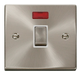 Scolmore VPSC723WH - 20A 1 Gang DP ‘Ingot’ Switch + Neon - White Deco Scolmore - Sparks Warehouse