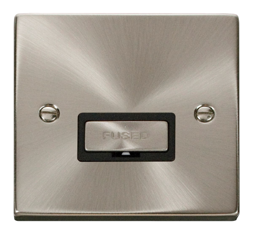 Scolmore VPSC750BK - 13A Fused ‘Ingot’ Connection Unit - Black Deco Scolmore - Sparks Warehouse