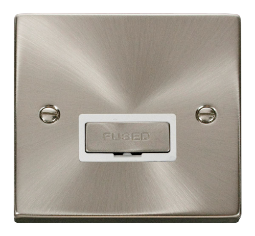 Scolmore VPSC750WH - 13A Fused ‘Ingot’ Connection Unit - White Deco Scolmore - Sparks Warehouse