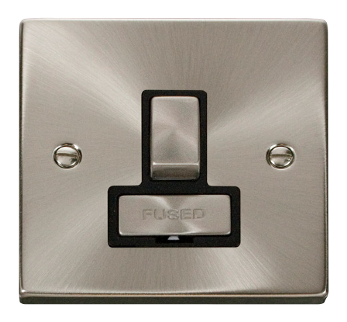 Scolmore VPSC751BK - 13A Fused ‘Ingot’ Switched Connection Unit - Black Deco Scolmore - Sparks Warehouse