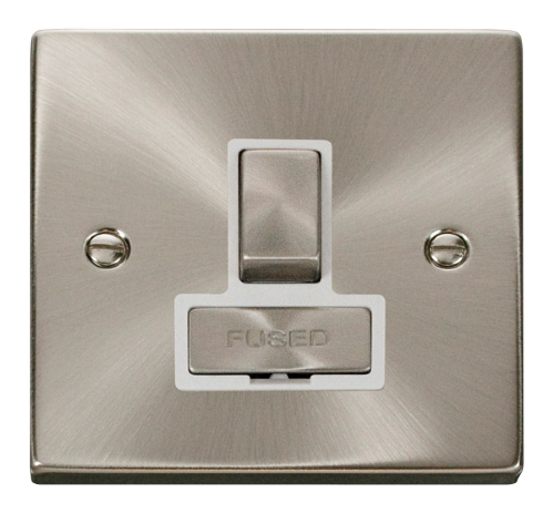 Scolmore VPSC751WH - 13A Fused ‘Ingot’ Switched Connection Unit - White Deco Scolmore - Sparks Warehouse