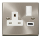 Scolmore VPSC771WH - 13A 1G Switched Socket With 2.1A USB Outlet - White Deco Scolmore - Sparks Warehouse