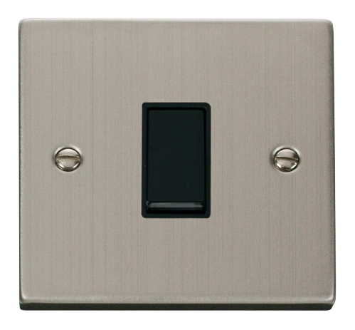 Scolmore VPSS011BK - 1 Gang 2 Way 10AX Switch - Black Deco Scolmore - Sparks Warehouse