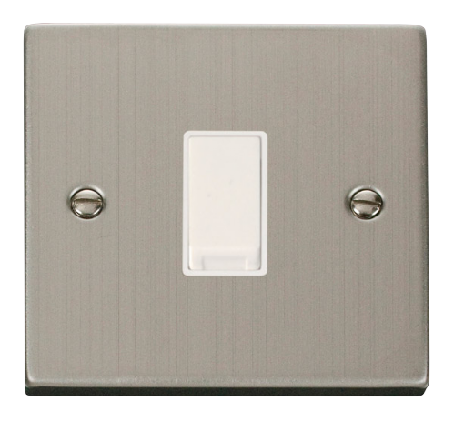 Scolmore VPSS011WH - 1 Gang 2 Way 10AX Switch - White Deco Scolmore - Sparks Warehouse