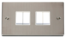 Scolmore VPSS019WH - 4 Gang 2 Way 10AX Switch - White Deco Scolmore - Sparks Warehouse