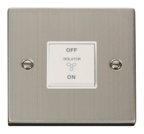 Scolmore VPSS020WH - 10A 1 Gang 3 Pole Fan Isolation Switch - White Deco Scolmore - Sparks Warehouse