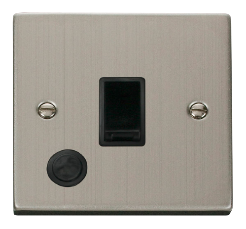 Scolmore VPSS022BK - 20A 1 Gang DP Switch With Flex Outlet - Black Deco Scolmore - Sparks Warehouse