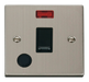 Scolmore VPSS023BK - 20A 1 Gang DP Switch With Flex Outlet And Neon - Black Deco Scolmore - Sparks Warehouse