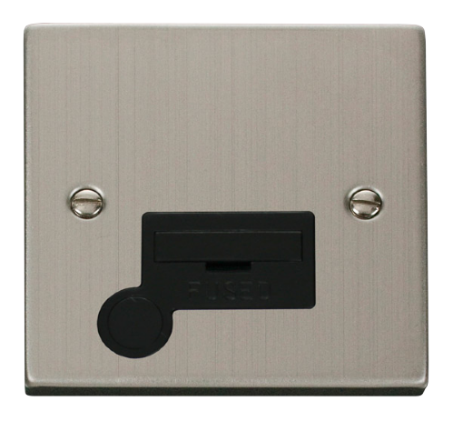 Scolmore VPSS050BK - 13A Fused Connection Unit With Flex Outlet - Black Deco Scolmore - Sparks Warehouse