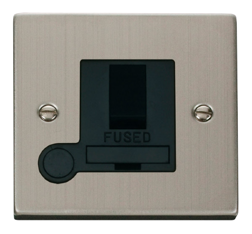 Scolmore VPSS051BK - 13A Fused Switched Connection Unit With Flex Outlet - Black Deco Scolmore - Sparks Warehouse