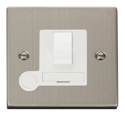 Scolmore VPSS051WH - 13A Fused Switched Connection Unit With Flex Outlet - White Deco Scolmore - Sparks Warehouse