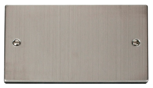 Scolmore VPSS061 - 2 Gang Blank Plate Deco Scolmore - Sparks Warehouse