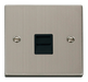 Scolmore VPSS125BK - Single Telephone Socket Outlet Secondary - Black Deco Scolmore - Sparks Warehouse