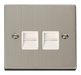 Scolmore VPSS126WH - Twin Telephone Socket Outlet Secondary - White Deco Scolmore - Sparks Warehouse