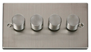 Scolmore VPSS154 - 4 Gang 2 Way 400Va Dimmer Switch Deco Scolmore - Sparks Warehouse