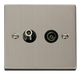 Scolmore VPSS170BK - 1 Gang Satellite + Coaxial Socket Outlet - Black Deco Scolmore - Sparks Warehouse