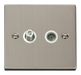 Scolmore VPSS170WH - 1 Gang Satellite + Coaxial Socket Outlet - White Deco Scolmore - Sparks Warehouse