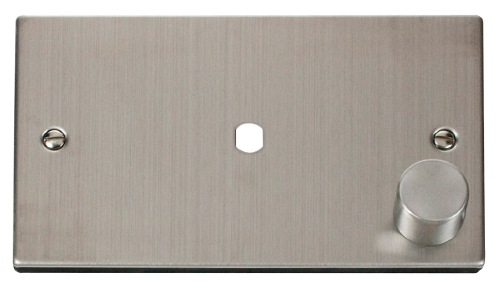 Scolmore VPSS185 - 2 Gang Plate Single Aperture (1000W Max) Deco Scolmore - Sparks Warehouse