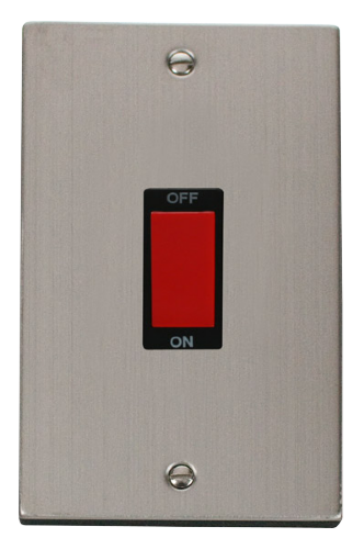 Scolmore VPSS202BK - 2 Gang 45A DP Switch - Black Deco Scolmore - Sparks Warehouse