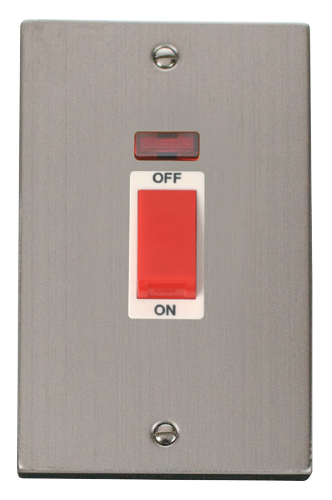 Scolmore VPSS203WH - 2 Gang 45A DP Switch With Neon - White Deco Scolmore - Sparks Warehouse