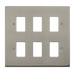 Scolmore VPSS20506 - 6 Gang GridPro® Frontplate - Stainless Steel GridPro Scolmore - Sparks Warehouse