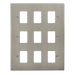Scolmore VPSS20509 - 9 Gang GridPro® Frontplate - Stainless Steel GridPro Scolmore - Sparks Warehouse