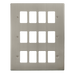 Scolmore VPSS20512 - 12 Gang GridPro® Frontplate - Stainless Steel GridPro Scolmore - Sparks Warehouse