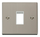 Scolmore VPSS401WH - 1 Gang Plate Single Aperture - White Deco Scolmore - Sparks Warehouse