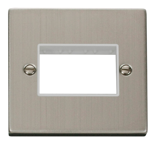 Scolmore VPSS403WH - 1 Gang Plate Triple Aperture - White Deco Scolmore - Sparks Warehouse