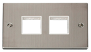 Scolmore VPSS404WH - 2 Gang Plate (2 x 2) Aperture - White Deco Scolmore - Sparks Warehouse
