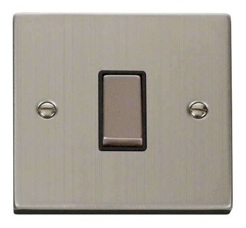 Scolmore VPSS411BK - 1 Gang 2 Way ‘Ingot’ 10AX Switch - Black Deco Scolmore - Sparks Warehouse
