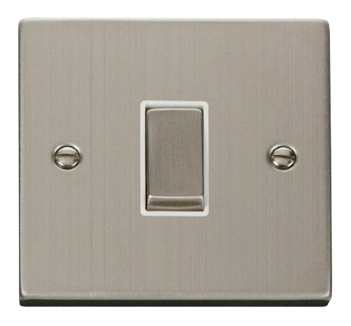 Scolmore VPSS411WH - 1 Gang 2 Way ‘Ingot’ 10AX Switch - White Deco Scolmore - Sparks Warehouse