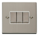 Scolmore VPSS413WH - 3 Gang 2 Way ‘Ingot’ 10AX Switch - White Deco Scolmore - Sparks Warehouse