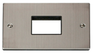 Scolmore VPSS432BK - Double MiniGrid® Plate Triple Aperture - Black Deco Scolmore - Sparks Warehouse