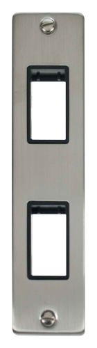 Scolmore VPSS472BK - Double Architrave Plate Aperture - Black Deco Scolmore - Sparks Warehouse