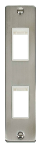 Scolmore VPSS472WH - Double Architrave Plate Aperture - White Deco Scolmore - Sparks Warehouse