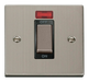 Scolmore VPSS501BK - Ingot 1 Gang 45A DP Switch With Neon - Black Deco Scolmore - Sparks Warehouse