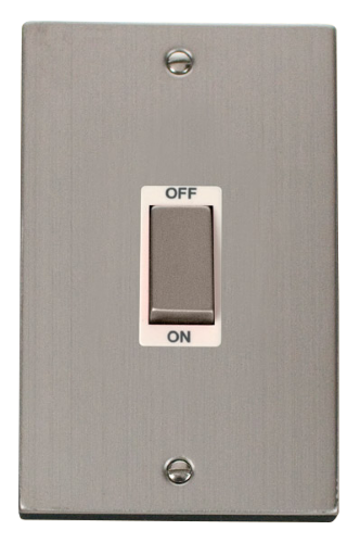 Scolmore VPSS502WH - Ingot 2 Gang 45A DP Switch - White Deco Scolmore - Sparks Warehouse