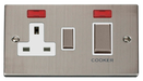 Scolmore VPSS505WH - Ingot 45A DP Switch + 13A Switched Socket + Neons (2) - White Deco Scolmore - Sparks Warehouse
