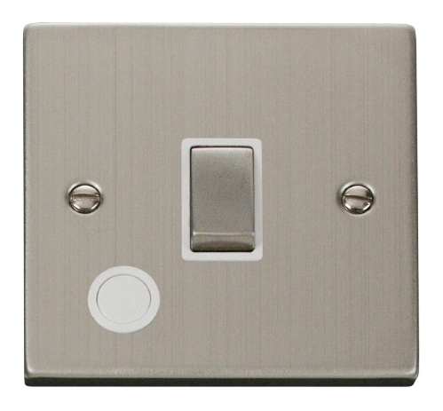 Scolmore VPSS522WH - 20A 1 Gang DP ‘Ingot’ Switch With Flex Outlet - White Deco Scolmore - Sparks Warehouse