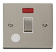 Scolmore VPSS523WH - 20A 1 Gang DP ‘Ingot’ Switch With Flex Outlet And Neon - White Deco Scolmore - Sparks Warehouse