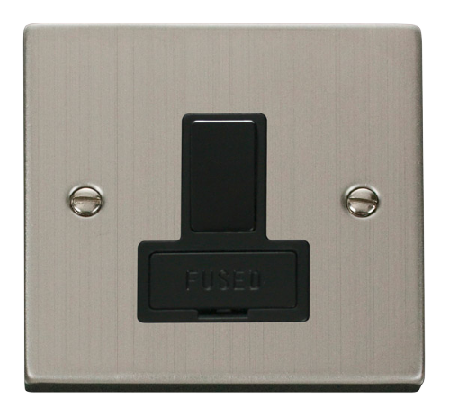 Scolmore VPSS651BK - 13A Fused Switched Connection Unit - Black Deco Scolmore - Sparks Warehouse