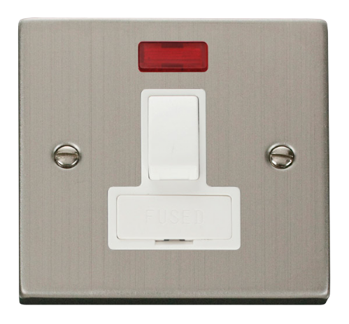 Scolmore VPSS652WH - 13A Fused Switched Connection Unit With Neon - White Deco Scolmore - Sparks Warehouse