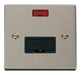 Scolmore VPSS653BK - 13A Fused Connection Unit With Neon - Black Deco Scolmore - Sparks Warehouse
