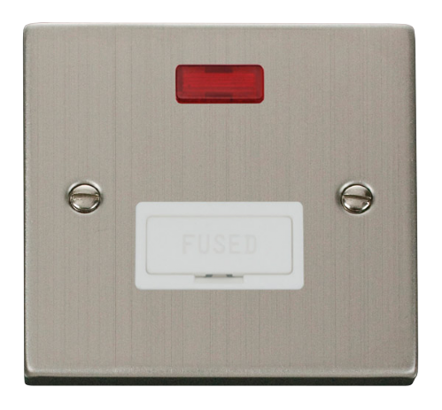Scolmore VPSS653WH - 13A Fused Connection Unit With Neon - White Deco Scolmore - Sparks Warehouse