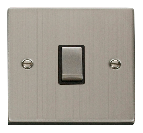 Scolmore VPSS722BK - 20A 1 Gang DP ‘Ingot’ Switch - Black Deco Scolmore - Sparks Warehouse