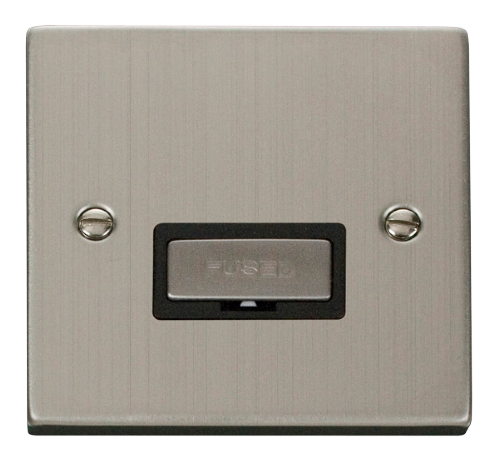 Scolmore VPSS750BK - 13A Fused ‘Ingot’ Connection Unit - Black Deco Scolmore - Sparks Warehouse