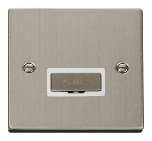 Scolmore VPSS750WH - 13A Fused ‘Ingot’ Connection Unit - White Deco Scolmore - Sparks Warehouse