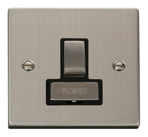 Scolmore VPSS751BK - 13A Fused ‘Ingot’ Switched Connection Unit - Black Deco Scolmore - Sparks Warehouse