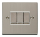 Scolmore VPSSWH-SMART3 - 1G Plate 3 Apertures Supplied With 3 x 10AX 2 Way Ingot Retractive Switch Modules - White Deco Scolmore - Sparks Warehouse